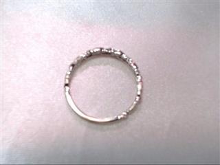 White Stone Lady's Stone Ring 10K White Gold 1.16g Size:7